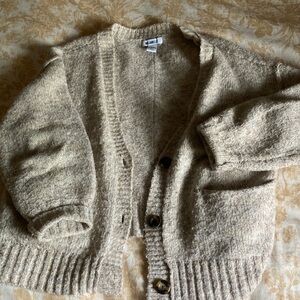 William Rast Textured Beige Cardigan